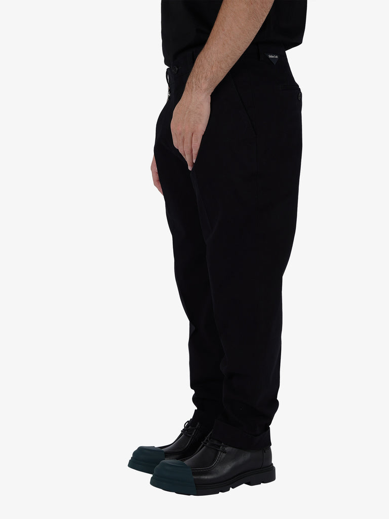 GOLDEN CRAFT Pantalone Alfio uomo cotone nero