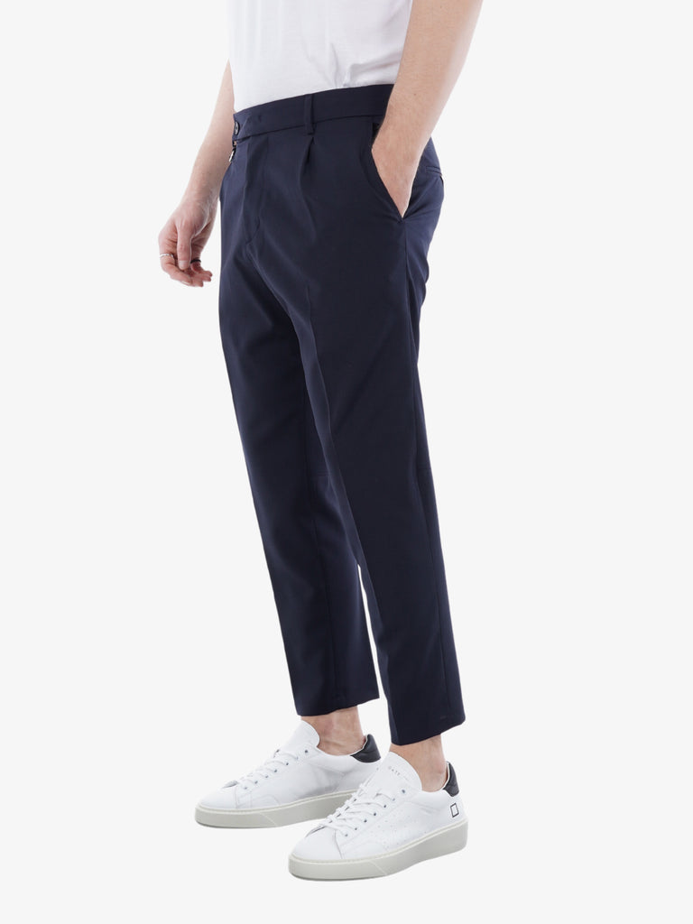 GOLDEN CRAFT Pantalone Charles in lana uomo blu scuro