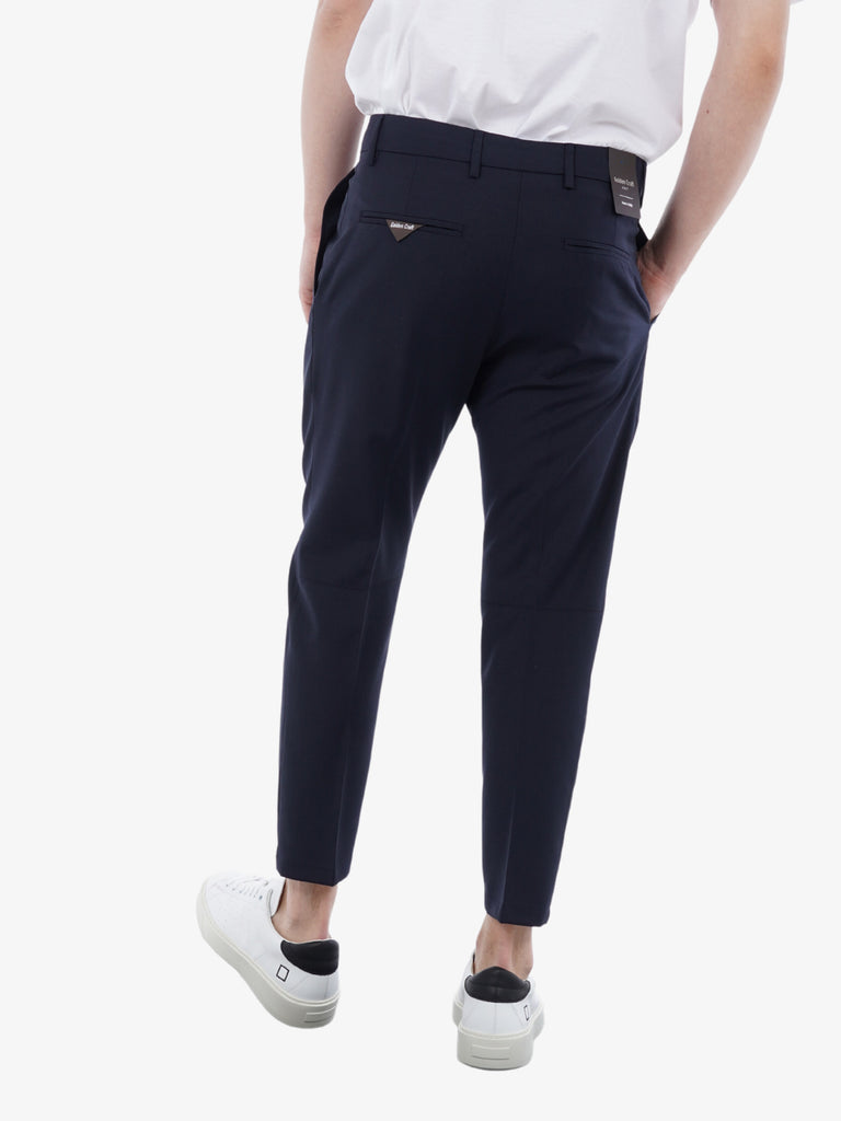 GOLDEN CRAFT Pantalone Charles in lana uomo blu scuro