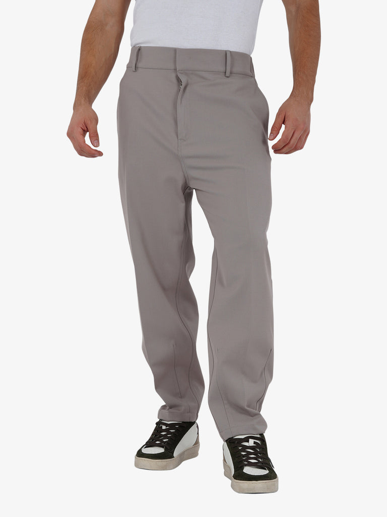 GRIFONI Pantalone con pinces al fondo uomo grigio