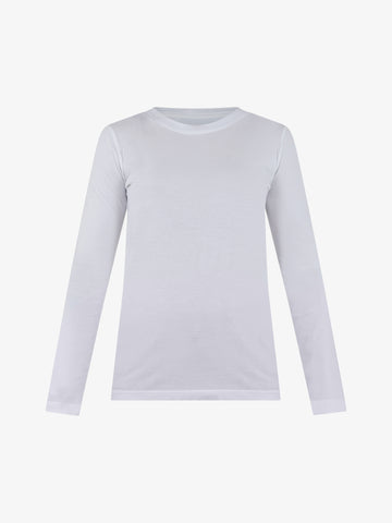 HAVE ONE T-shirt a maniche lunghe donna cotone bianco