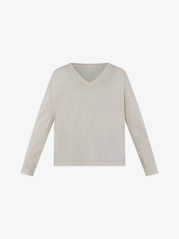 HAVE ONE T-shirt a maniche lunghe donna viscosa beige