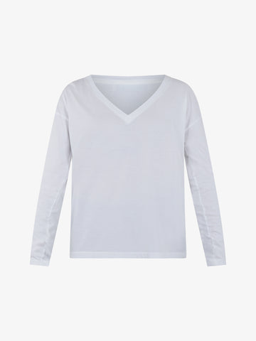 HAVE ONE T-shirt a maniche lunghe donna viscosa bianco