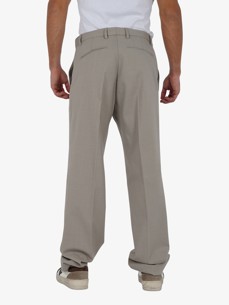 I'M BRIAN Pantalone a palazzo uomo beige