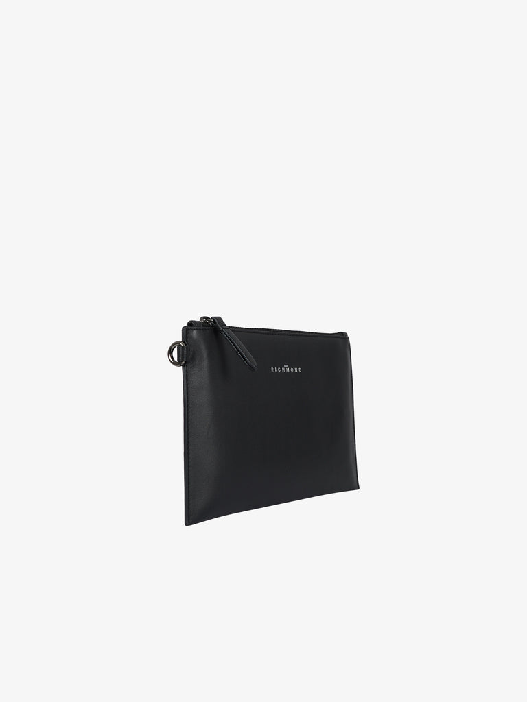 JOHN RICHMOND Pochette JR-B138 uomo pelle nero