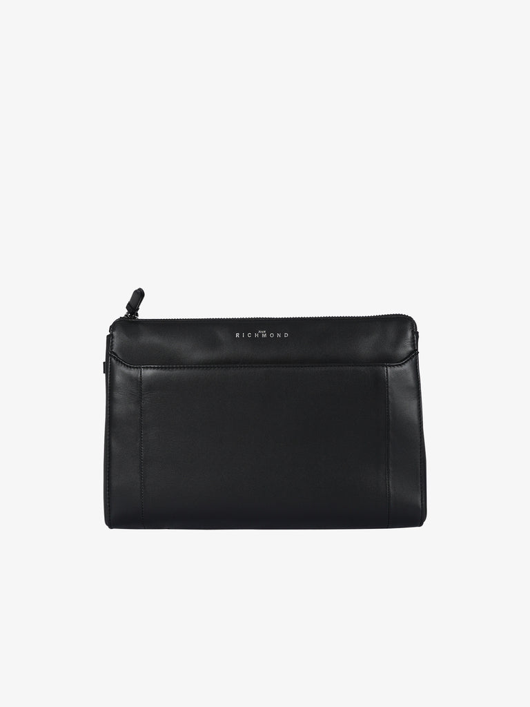 JOHN RICHMOND Pochette JR-B156 uomo pelle nero