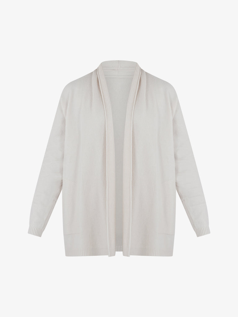 LHIER Cardigan aperto donna viscosa bianco