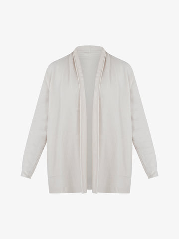 LHIER Cardigan aperto donna viscosa bianco