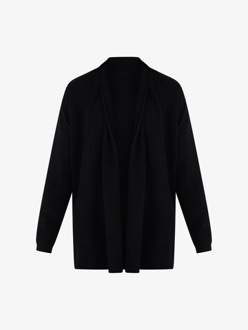 LHIER Cardigan aperto donna viscosa nero