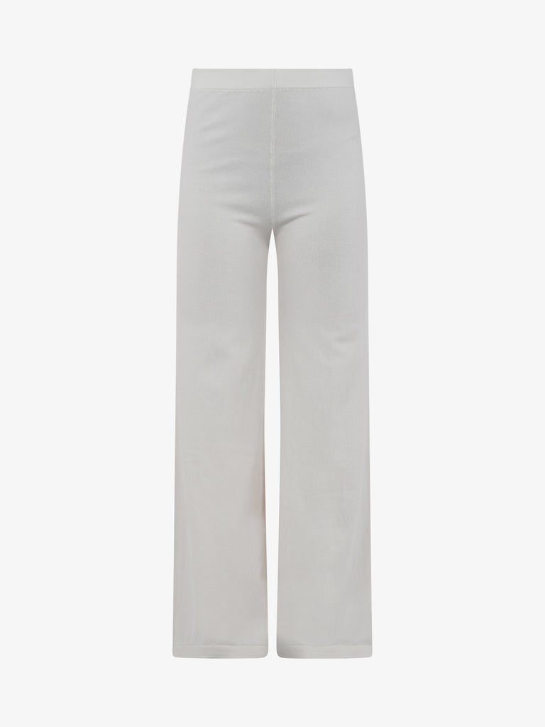 LHIER Pantalone flared donna viscosa bianco