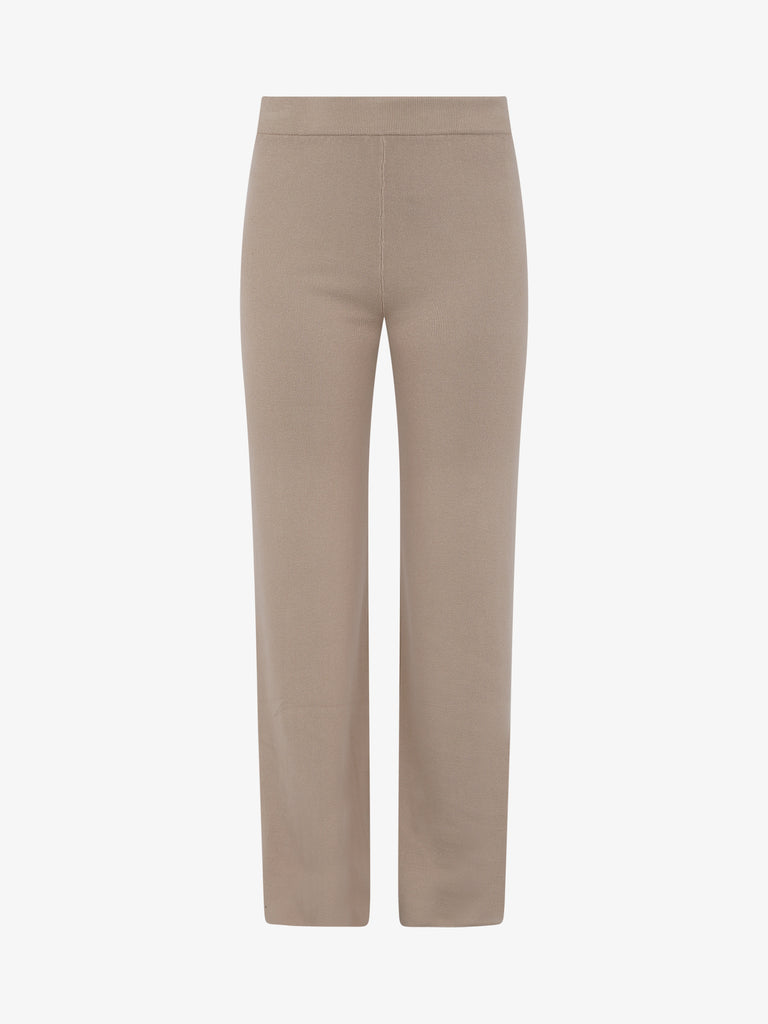 LHIER Pantalone morbido donna viscosa beige