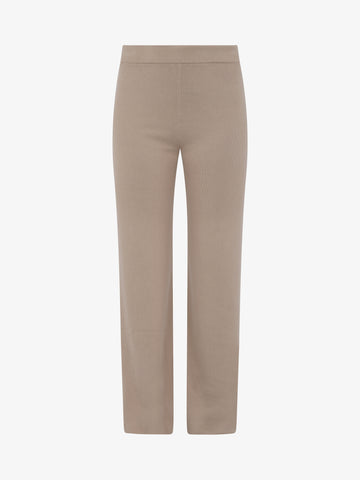 LHIER Pantalone morbido donna viscosa beige