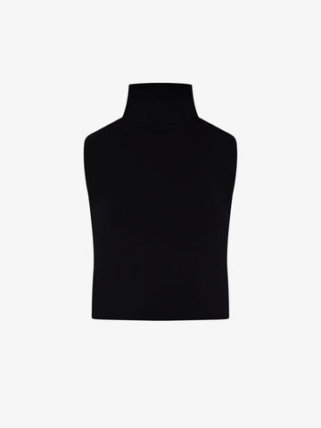 LHIER Gilet a collo alto donna viscosa nero