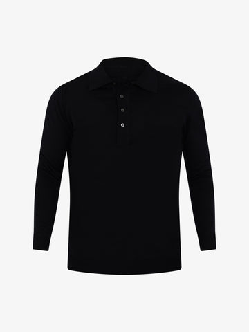 LOW BRAND Maglia a polo K153 uomo lana nero