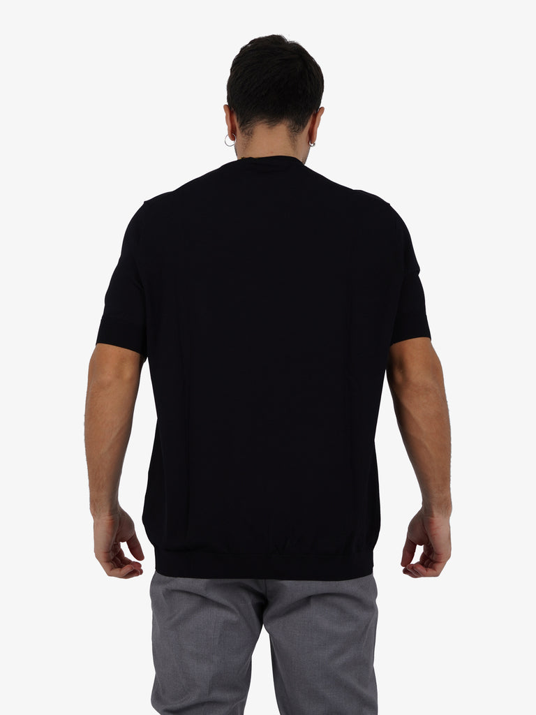LOW BRAND Maglia a maniche corte K186 uomo viscosa nero
