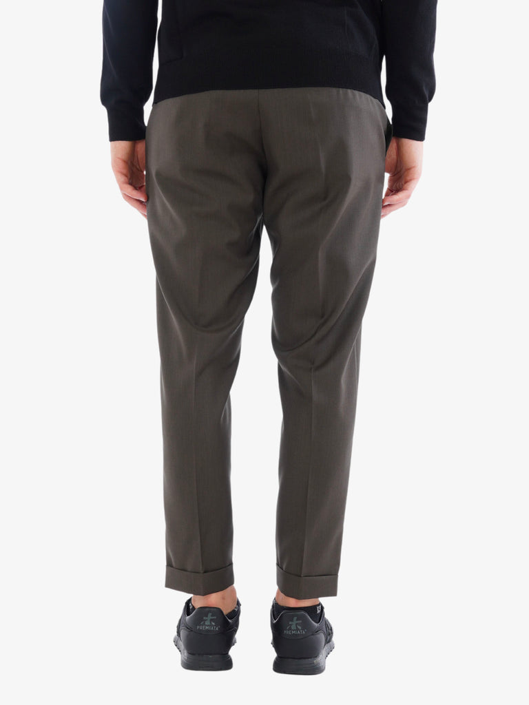 LOW BRAND Pantalone Cooper T1.7 uomo in pura lana marrone