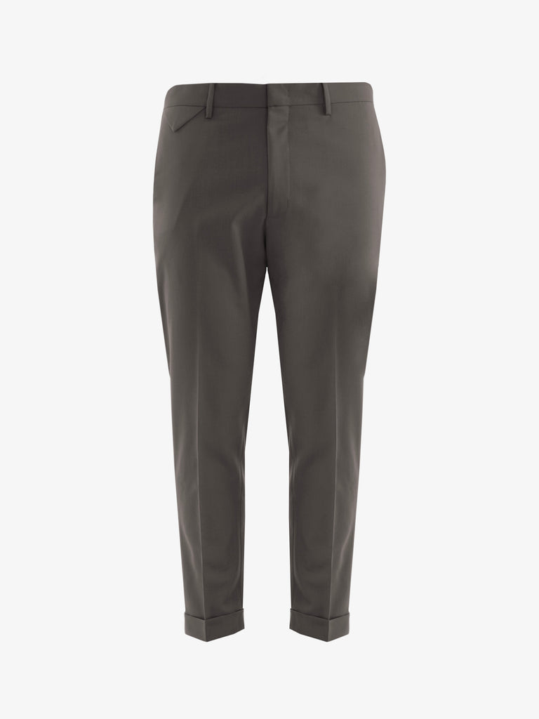 LOW BRAND Pantalone Cooper T1.7 uomo in pura lana marrone