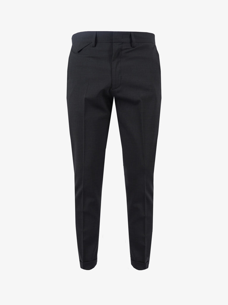 LOW BRAND Pantalone Cooper uomo in lana grigio scuro