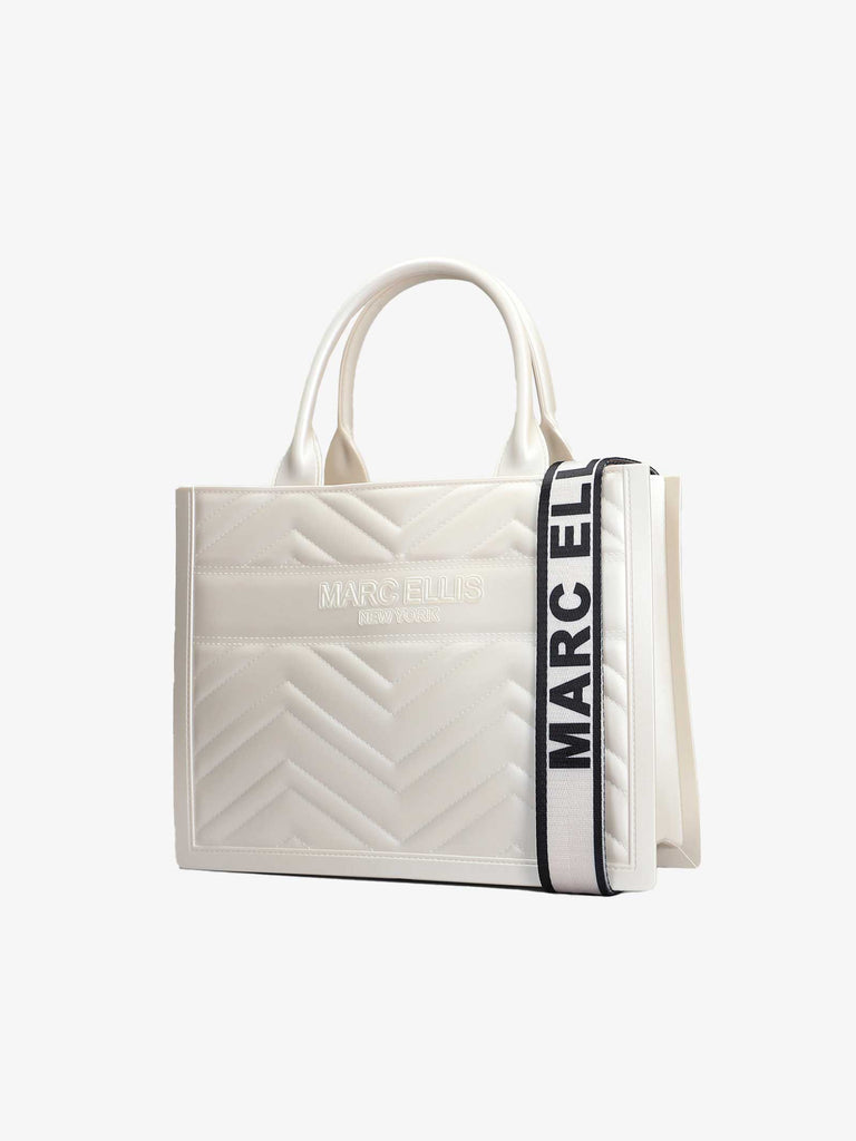 MARC ELLIS Borsa a mano FLAT BUBY WAVE M donna bianco