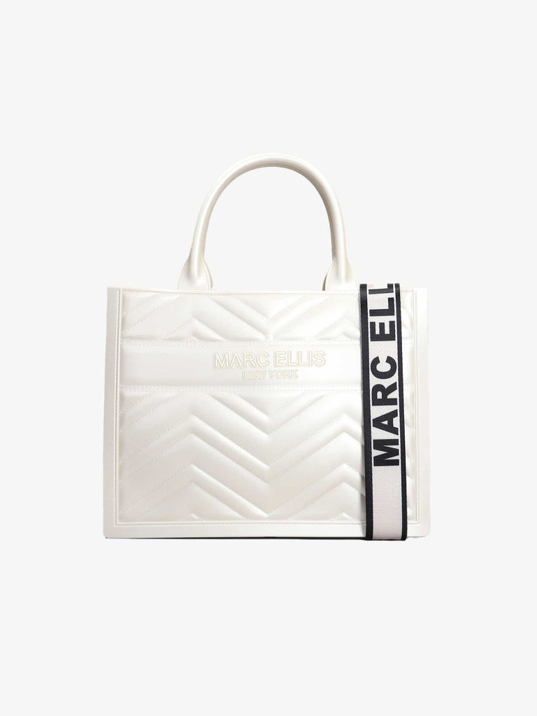 MARC ELLIS Borsa a mano FLAT BUBY WAVE M donna bianco