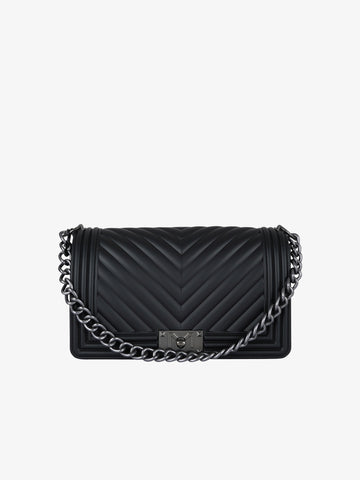 MARC ELLIS Borsa a spalla Flat M 24 donna PVC nero