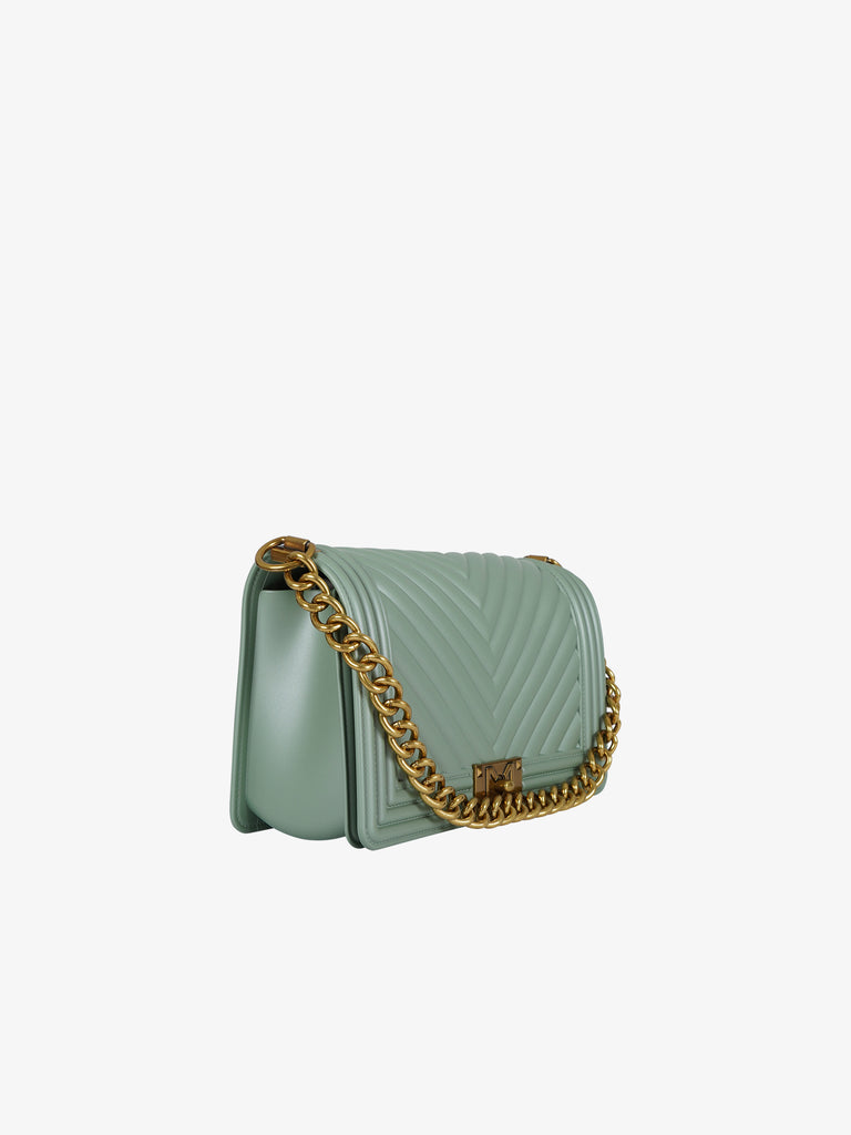 MARC ELLIS Borsa a spalla Flat M 24 donna PVC verde