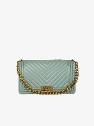 MARC ELLIS Borsa a spalla Flat M 24 donna PVC verde