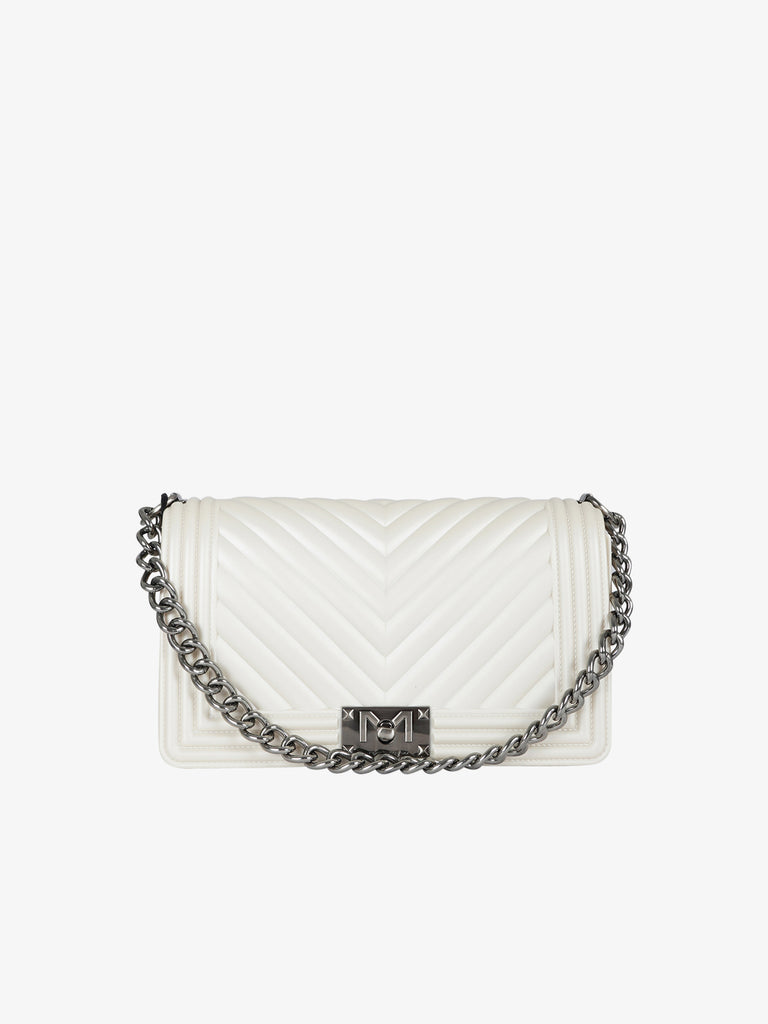 MARC ELLIS Borsa a spalla Flam M 24 donna PVC bianco