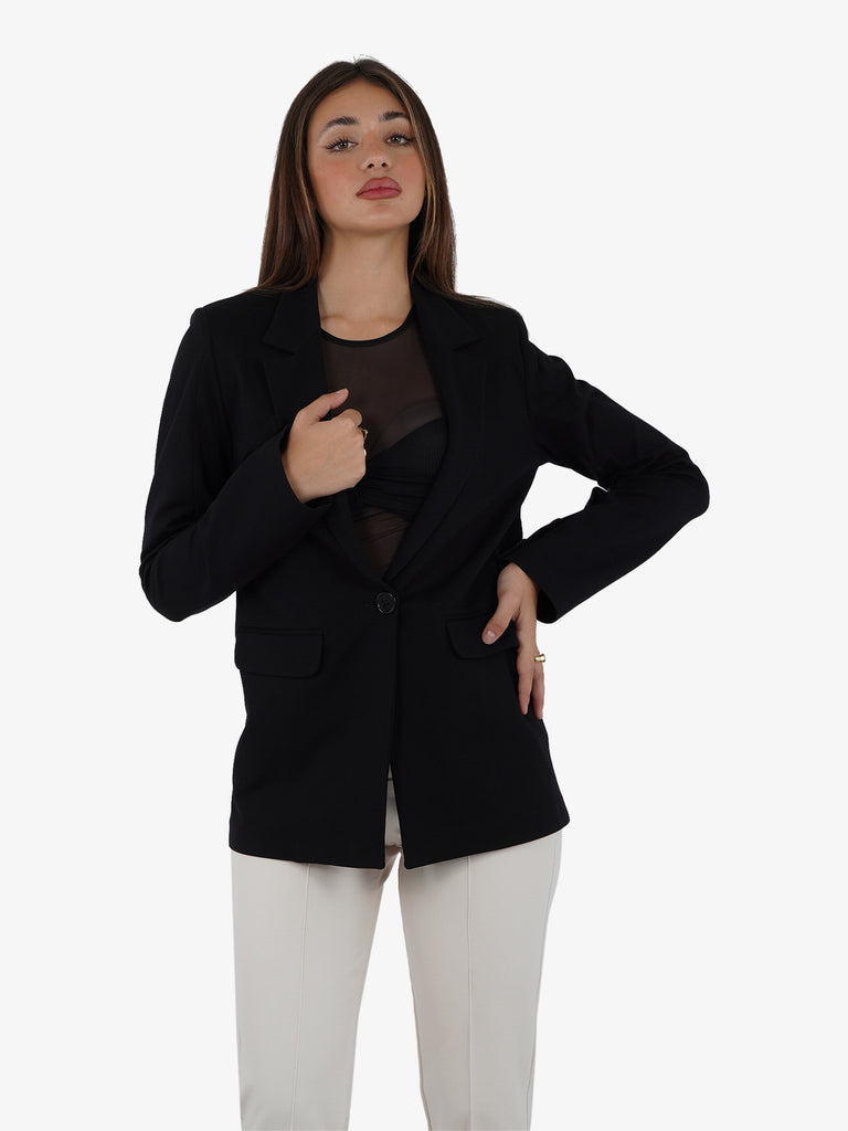 MARIUCCIA Blazer monopetto donna viscosa nero