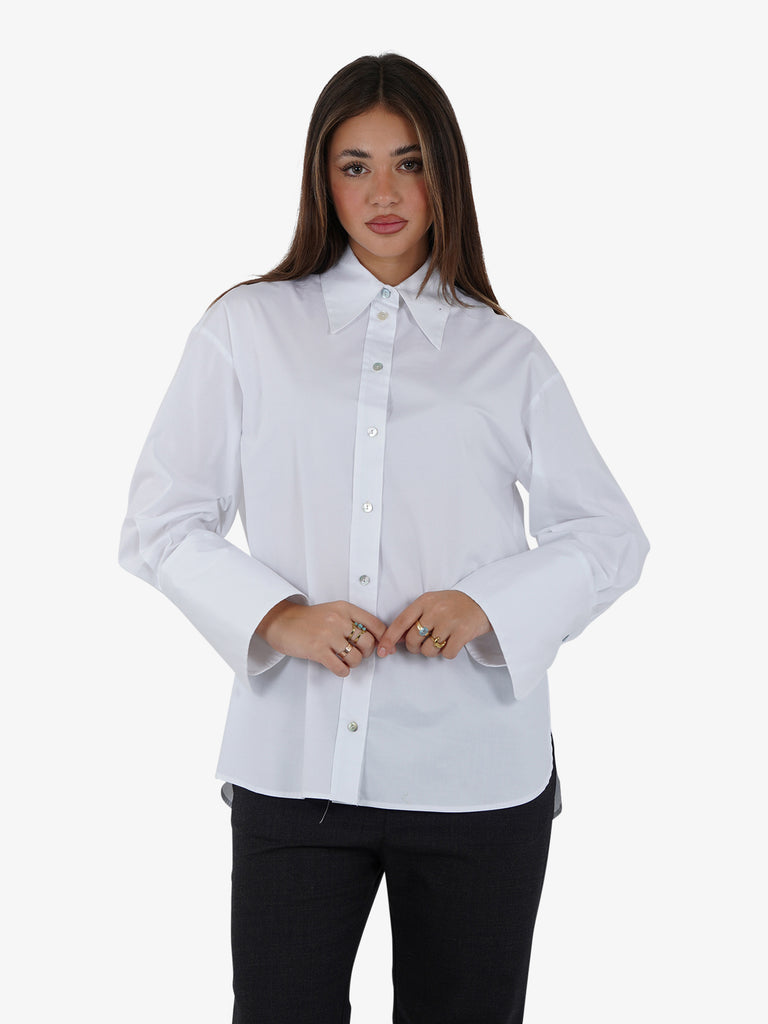 MERCI Camicia oversize donna cotone bianco