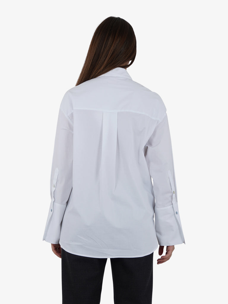 MERCI Camicia oversize donna cotone bianco