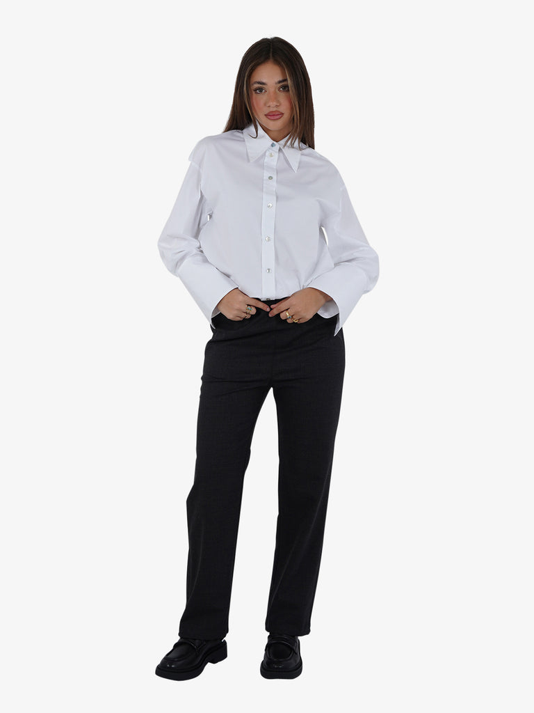MERCI Camicia oversize donna cotone bianco