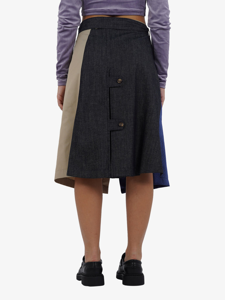 MERCI Gonna lunga con spacco donna beige