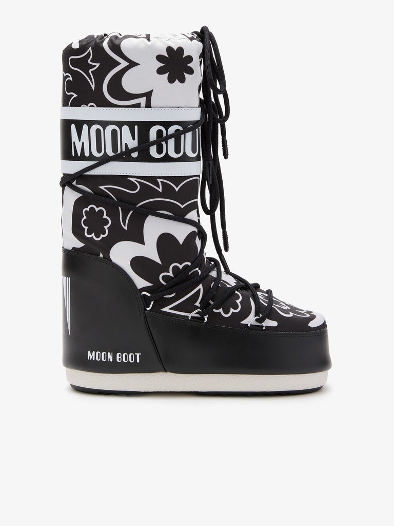 MOON BOOT Stivali Icon con motivo floreale 205 CHF dona nero