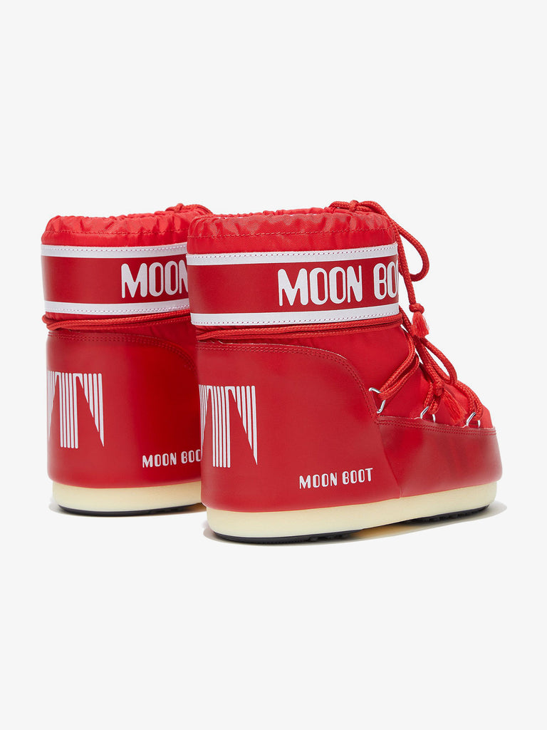 MOON BOOT Stivaletti Icon Low in nylon rosso