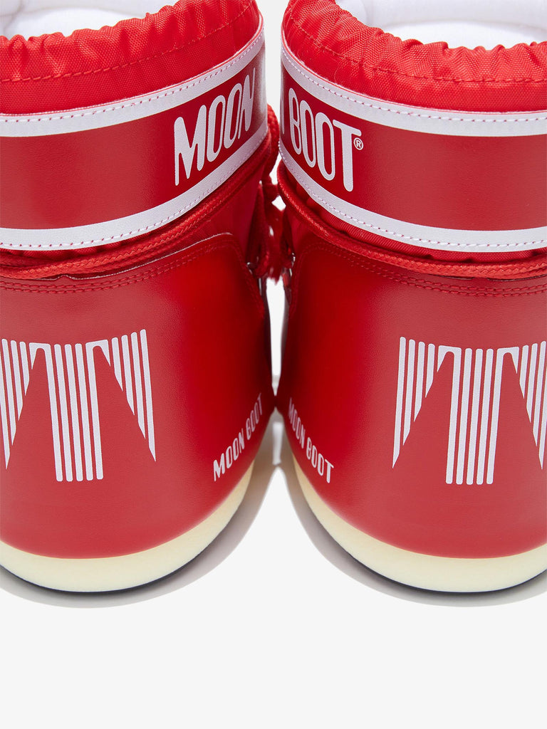 MOON BOOT Stivaletti Icon Low in nylon rosso
