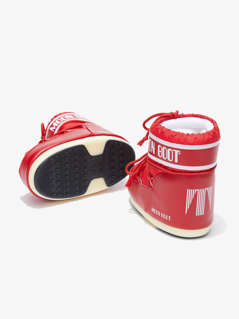 MOON BOOT Stivaletti Icon Low in nylon rosso