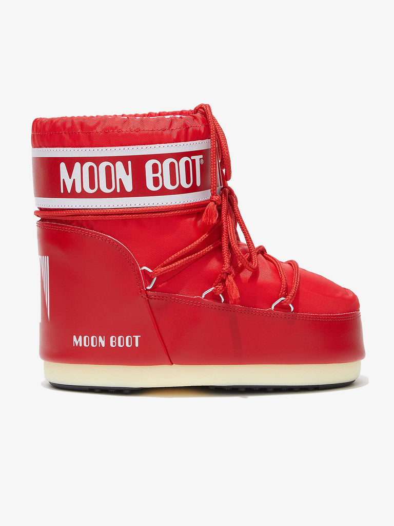 MOON BOOT Stivaletti Icon Low in nylon rosso