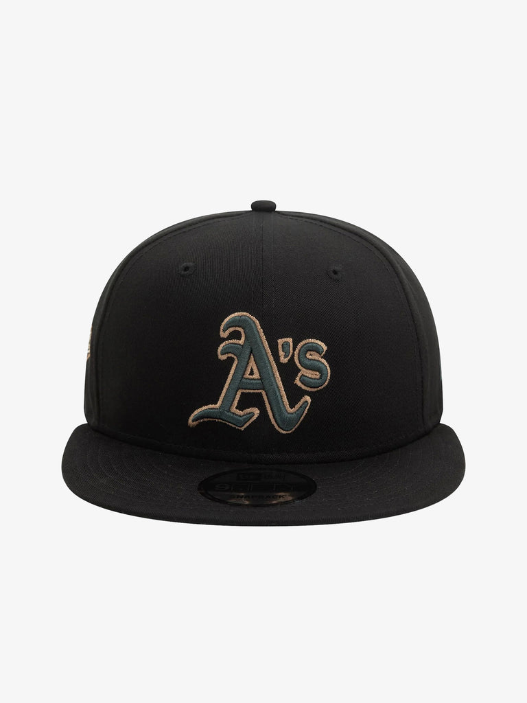 NEW ERA Cappello 9FIFTY Oakland Athletics Seasonal World Series uomo cotone nero