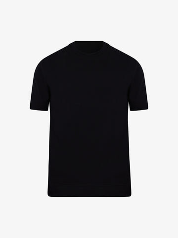 PAOLO PECORA T-shirt extrafine uomo cotone nero