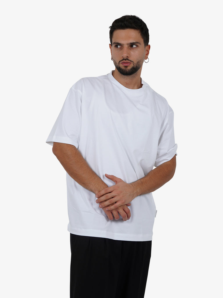 PAOLO PECORA T-shirt girocollo uomo cotone bianco