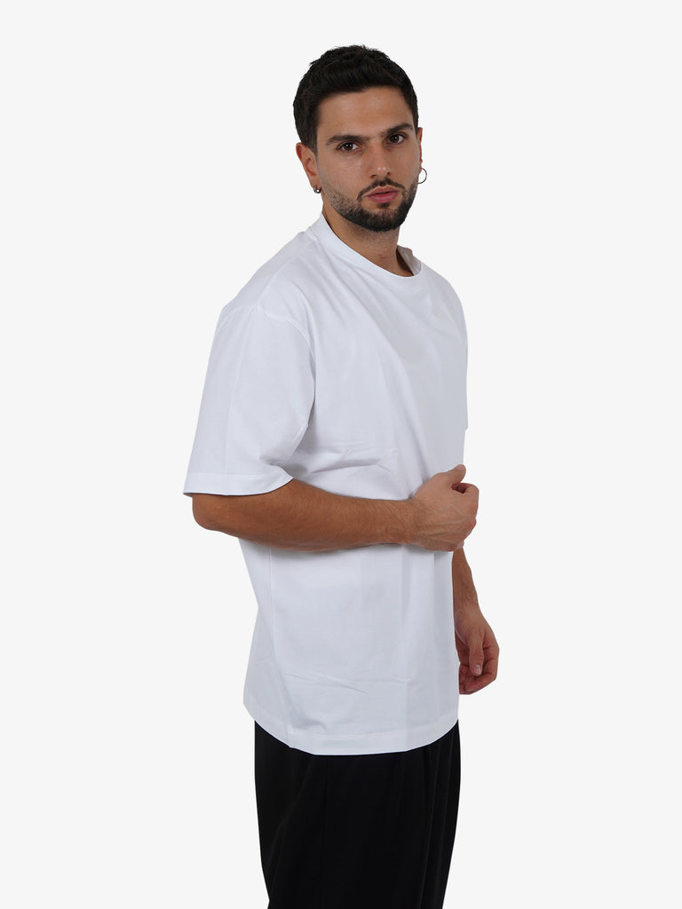 PAOLO PECORA T-shirt girocollo uomo cotone bianco