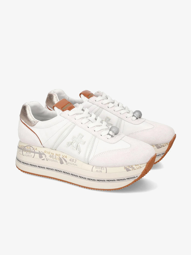 PREMIATA Sneakers BETH 7037 donna pelle bianco