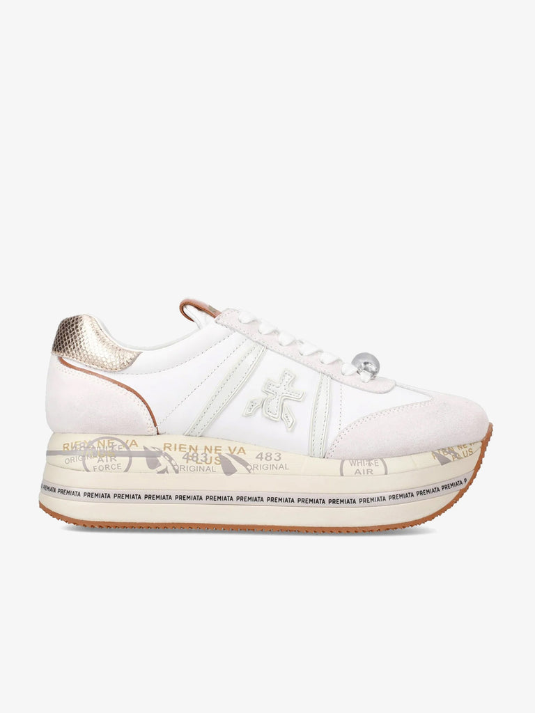 PREMIATA Sneakers BETH 7037 donna pelle bianco