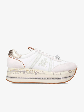 PREMIATA Sneakers BETH 7037 donna pelle bianco