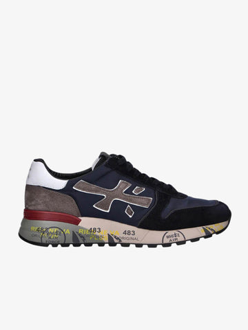 PREMIATA Sneakers MICK 6421 uomo in pelle blu/grigio