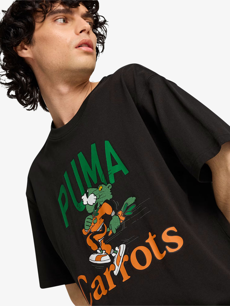 PUMA T-shirt x Carrots con grafica 627443_ uomo cotone nero