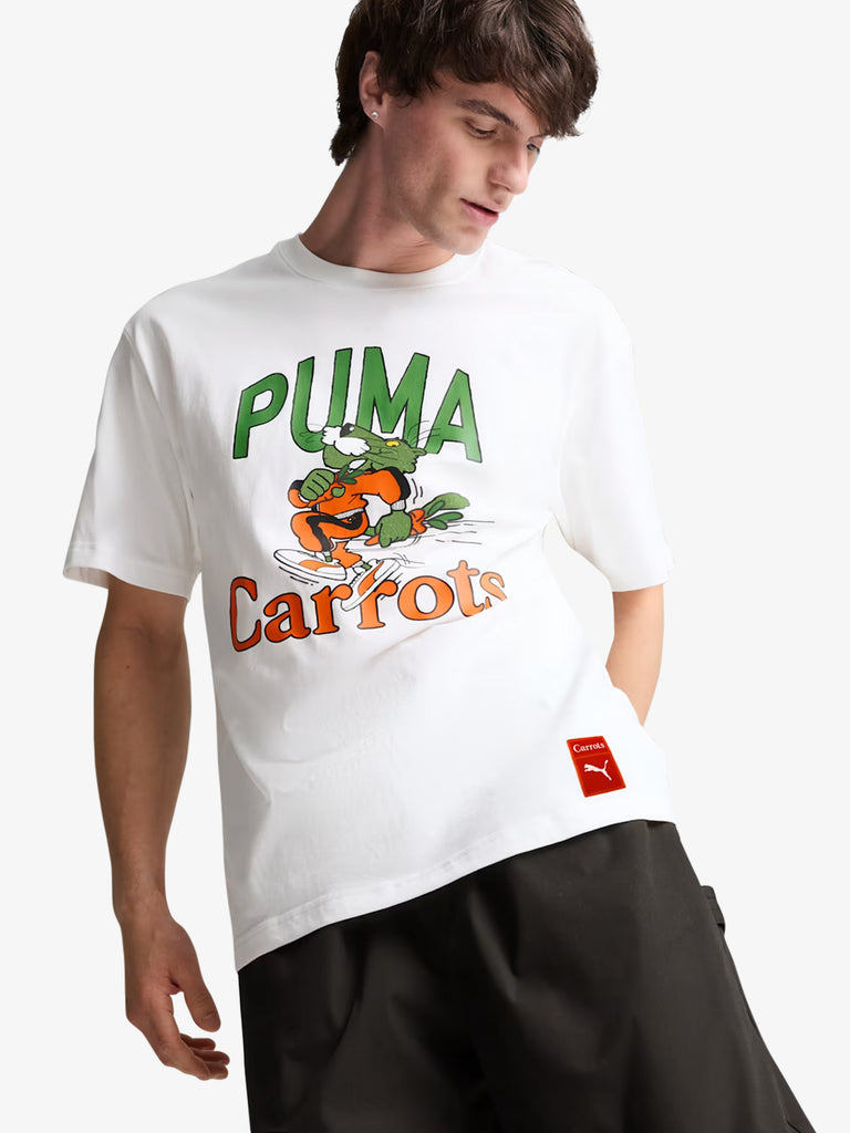 PUMA T-shirt x Carrots con grafica 627443_ uomo cotone bianco