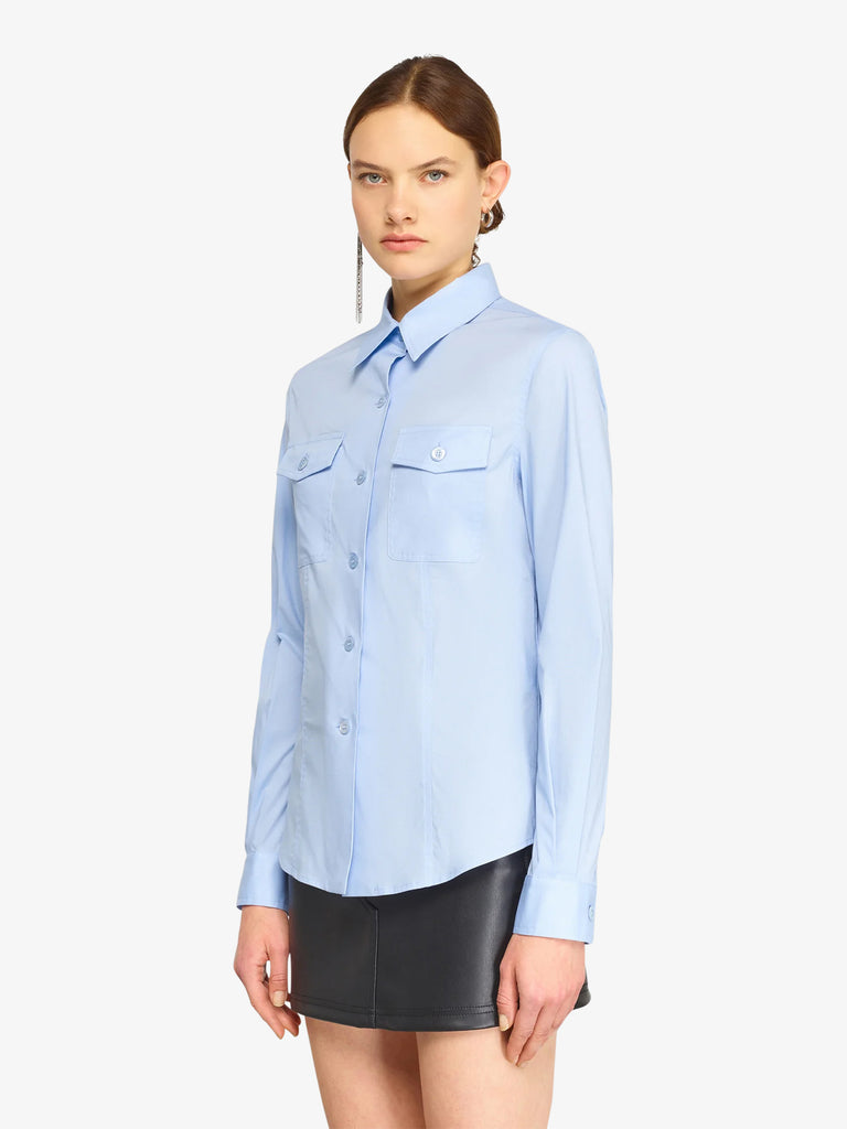 SEMICOUTURE Camicia Filomena Y4WK11 donna cotone azzurro