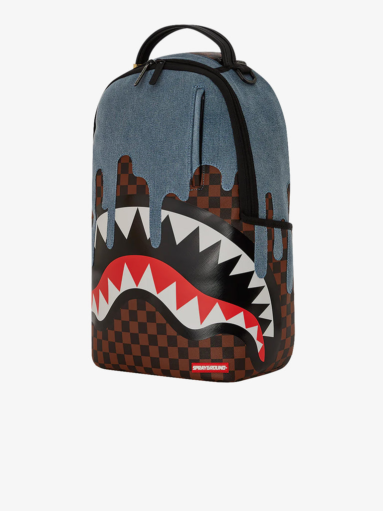 SPRAYGROUND Zaino Fabric House Shark Drip 910B6262NSZ azzurro